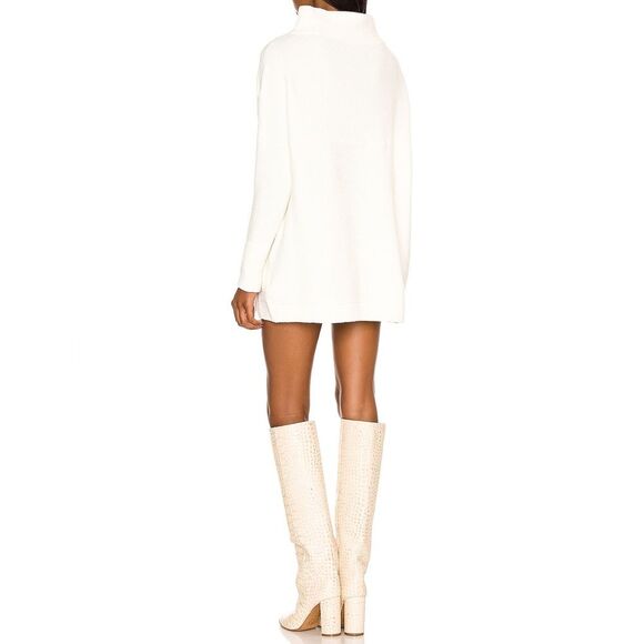 Free People Ottoman Tunic Dress Size Medium Rib Knit Cream Oversized - Picture 12 of 12